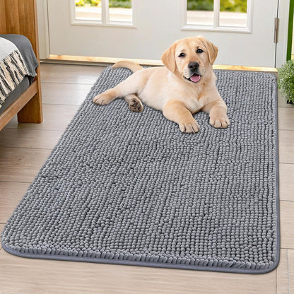 Smiry Dog Door Mat for Muddy Paws 40x32, Absorbs Moisture and Dirt Doormat, Non-Slip Washable Quick