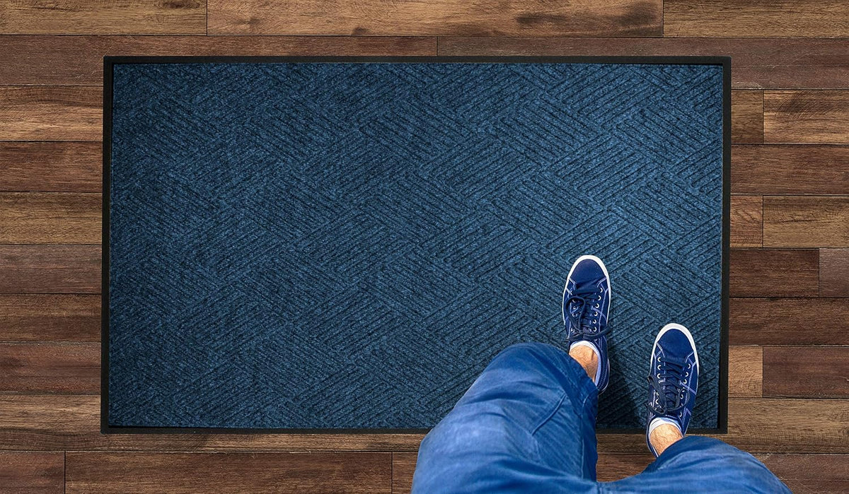 M+A Matting WaterHog Diamond | Commercial-Grade Entrance Mat with Rubber Border – Indoor/Outdoor
