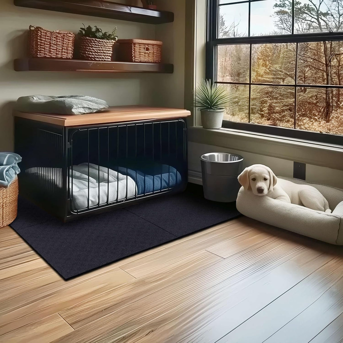 Mohawk Home Heavy Duty Rubber Stall Mat - Gym Floor- Under Dog Crate - All Purpose Utility 2'x2'