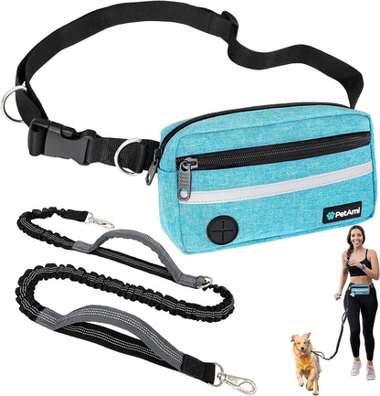 PetAmi Hands Free Dog Leash, Running Leash Belt for Walking, Jogging, Waist Zipper Pouch with Poop