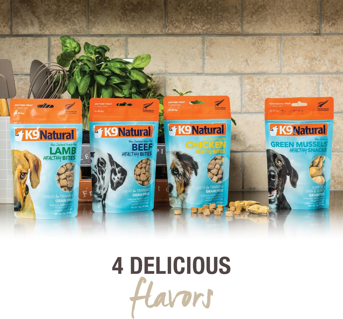 K9 Natural, Freeze-Dried Single Ingredient Dog Treats, High-Value, Low-Calorie Protein Bites for