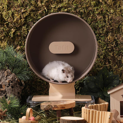 Silent Hamster Wheel 8.7 Inch Dual-Bearings Small Animals Quiet Running Exercise Wheels, Height