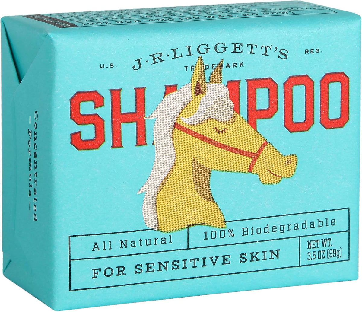 JR Liggett’s Natural Horse Shampoo Bar - Non-GMO, 100% Detergent-Free Formula Gently Deep Cleans