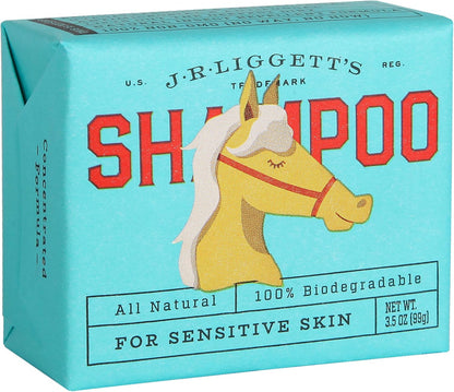 JR Liggett’s Natural Horse Shampoo Bar - Non-GMO, 100% Detergent-Free Formula Gently Deep Cleans