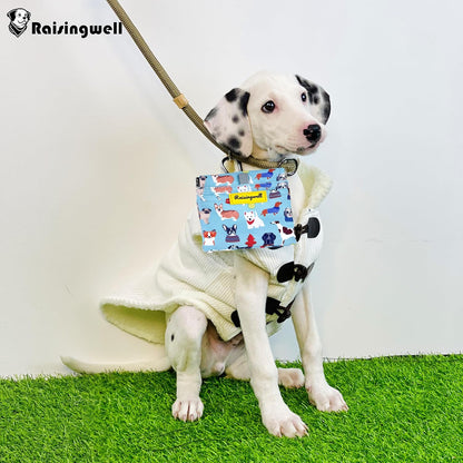 Dog Treat Pouch,Cotton Pocket Sized Training Holder, Hand Free Walking Funny Bag with Carabiner