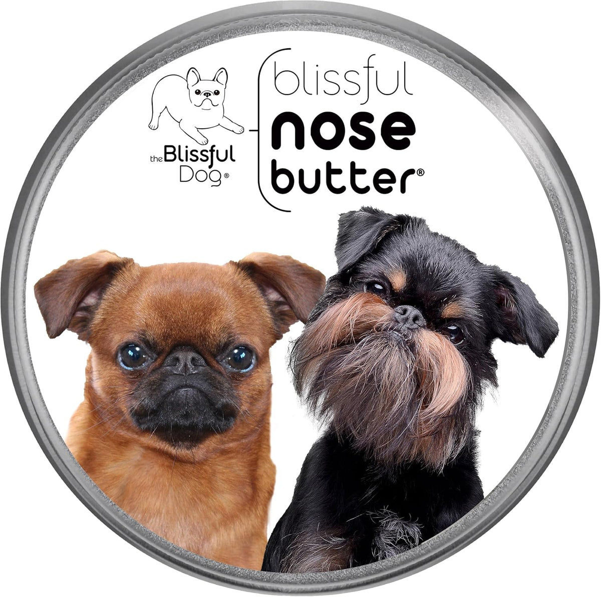 The Blissful Dog Brussels Griffon Nose Butter for Dry, Cracked Skin, Lick-Safe Dog Nose Balm with