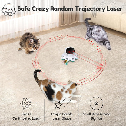 ORSDA Cat Laser Toy, 2-in-1 Interactive Automatic Motion Activated Moving 8 Holes Whack A Mole