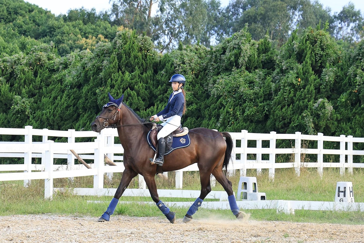 T TEKE Close Contact Saddle Pads,100% Cotton English Saddle Pads for Horses with Moisture-Wicking