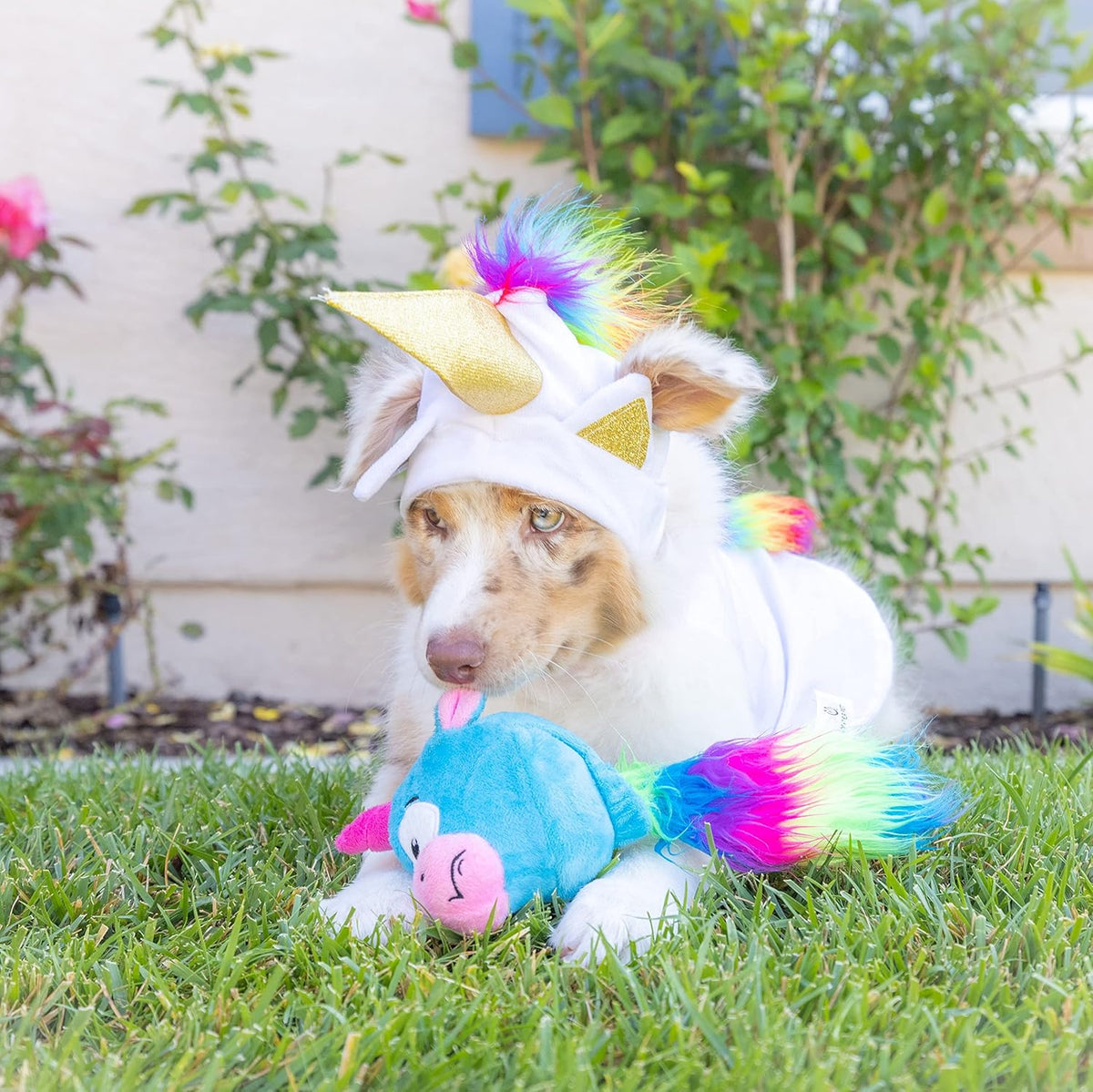 Hyper Pet Doggie Pal Unicorn Interactive Plush Dog Toys (Wiggles, Vibrates, and Barks – Dog Toys
