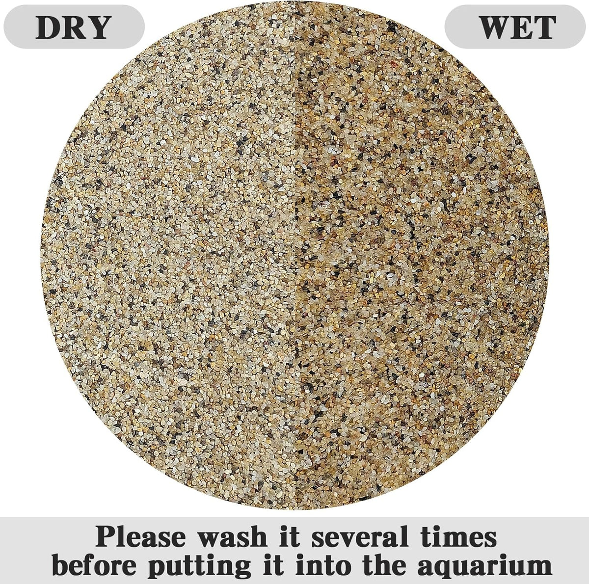20 lbs Aquarium Sand, 0.6-1.2 mm Aquarium Substrate for Freshwater Fish Tank. Decorative River