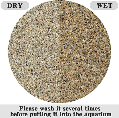 10 lbs Aquarium Sand, 0.6-1.2 mm Aquarium Substrate for Freshwater Fish Tank. Decorative River