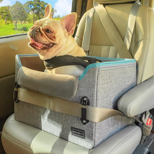 PETSFIT Dog Car Seats for Small Dogs, Patent Safety Buckles Dog Booster Car Seat, Dog Carseat with