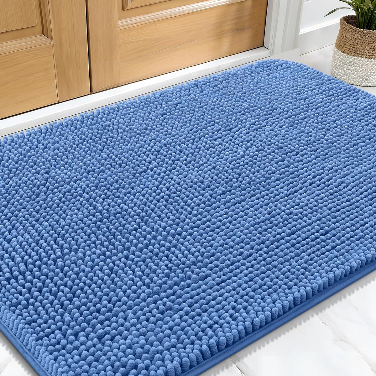 OLANLY Dog Door Mat for Muddy Paws 30x20, Absorbs Moisture and Dirt, Absorbent Non-Slip Washable