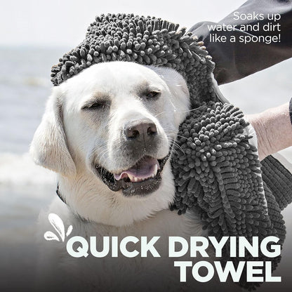 Soggy Doggy Super Shammy Dog Towel - Microfiber Chenille Towel for Drying Dogs and Cleaning Paws