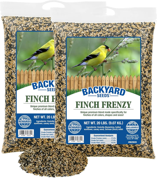 Backyard Seeds Finch Frenzy Wild Bird Seed Mix - for Small Songbirds - Attracts Goldfinches, House