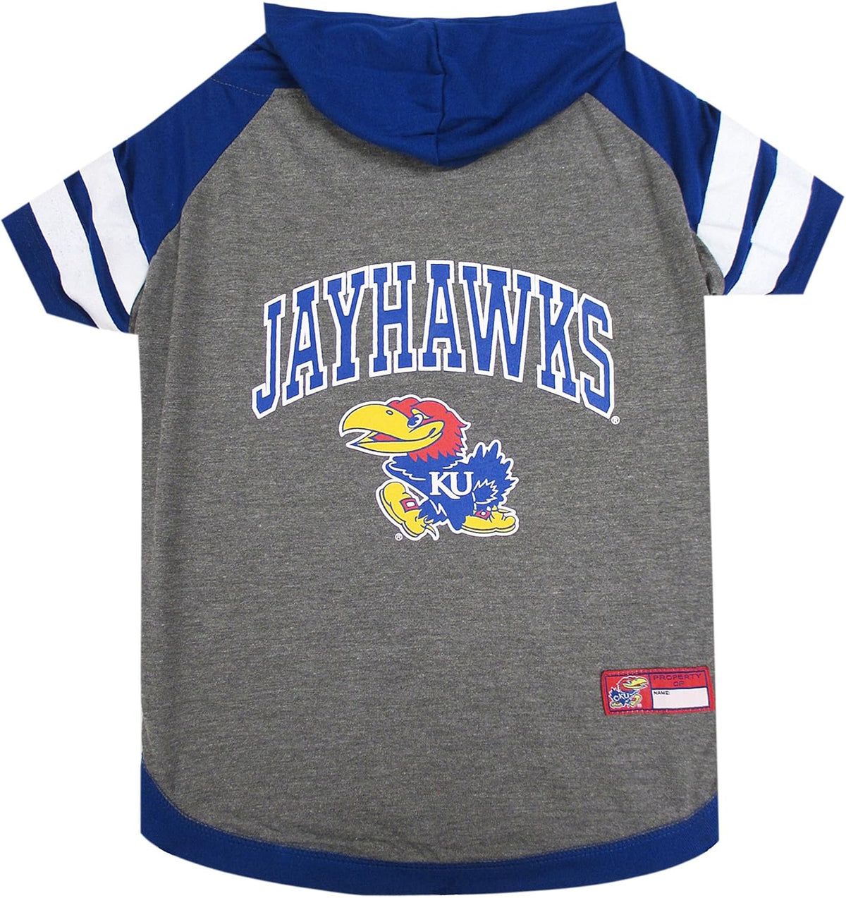 Pets First NCAA Kansas Jayhawks Hoodie for Dogs & Cats, X-Small. | Collegiate Licensed Dog Hoody