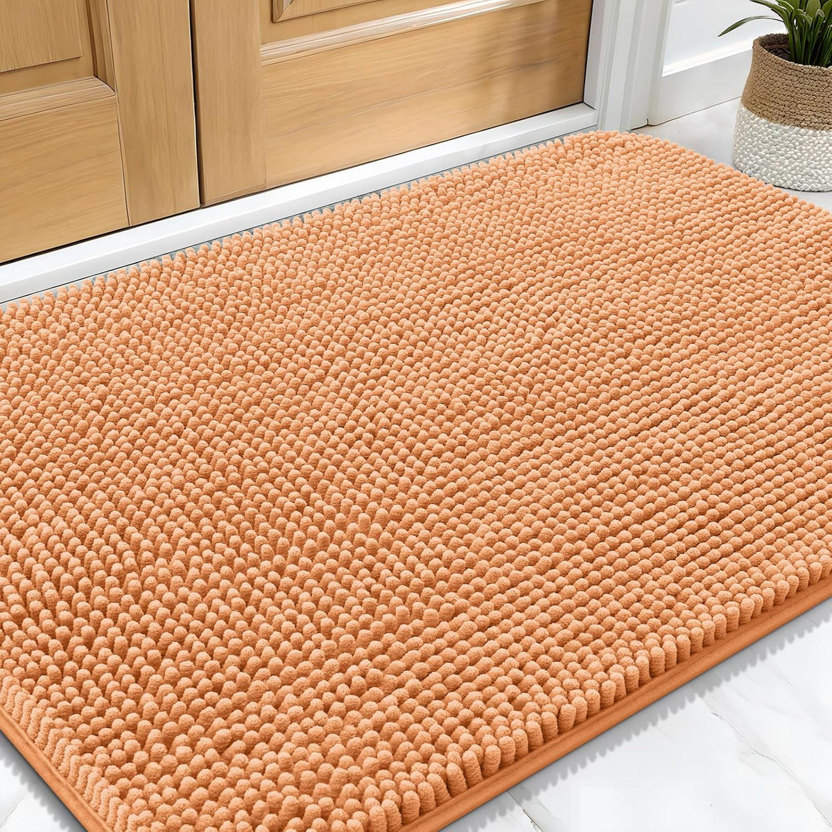 OLANLY Dog Door Mat for Muddy Paws 30x20, Absorbs Moisture and Dirt, Absorbent Non-Slip Washable