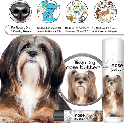 The Blissful Dog Lhasa Apso Nose Butter for Dry, Cracked Skin, Lick-Safe Dog Nose Balm with