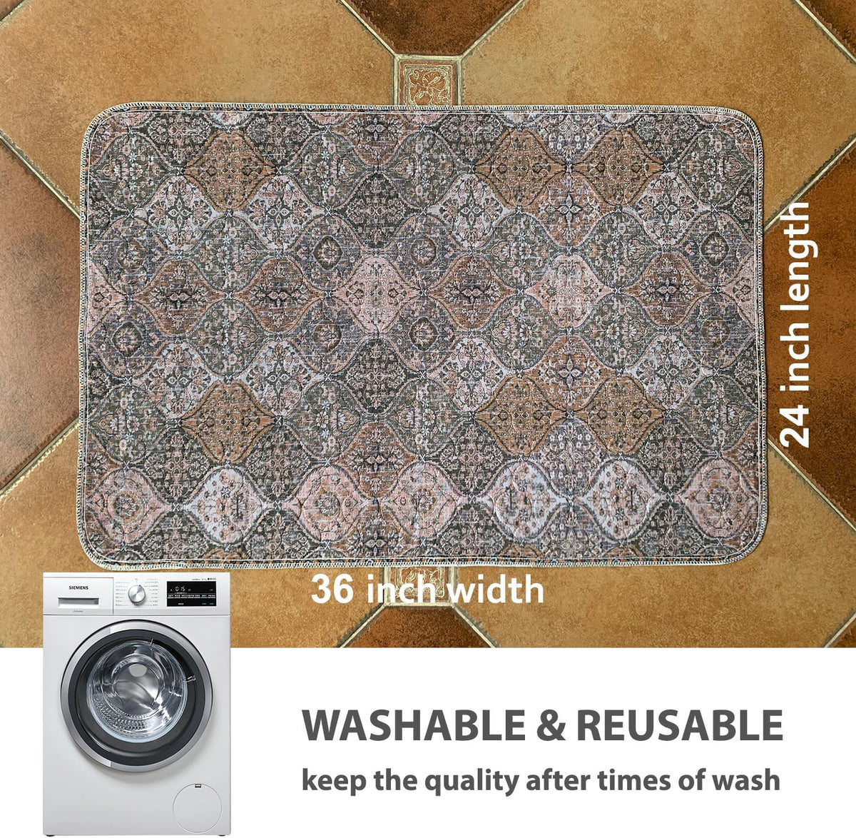 nunubaby Washable Pee Pads for Dogs, Stylish, Non-Slip and Leak-Proof Pee Pads. Reusable Potty Pads