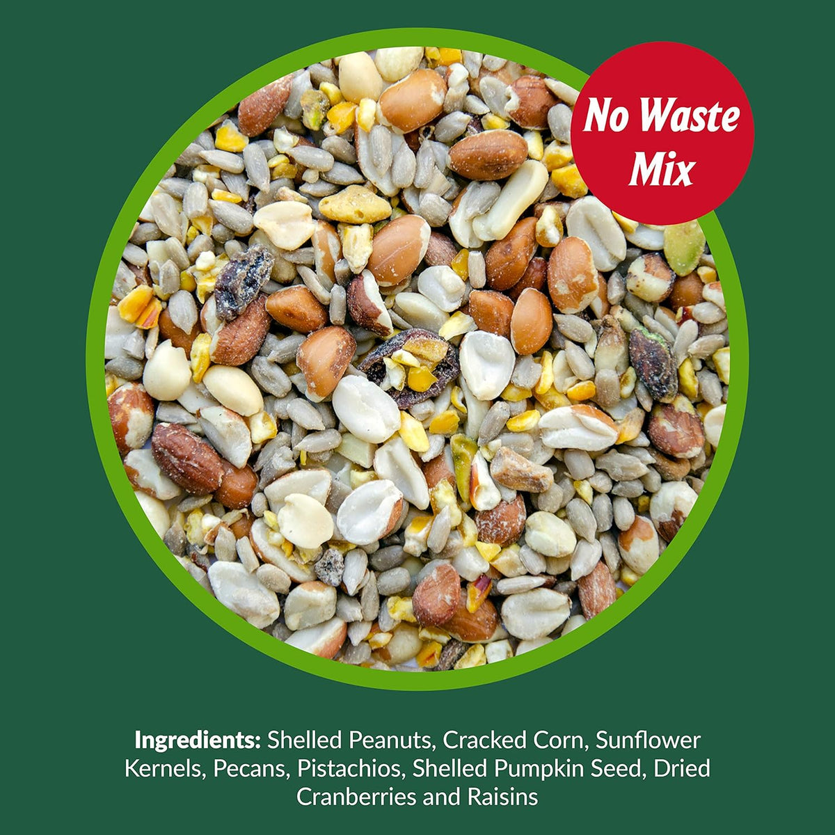 Lyric Woodpecker Wild Bird Seed, No Waste Bird Seed with Nuts, Dried Fruit & Shelled Seeds - 5 lb.