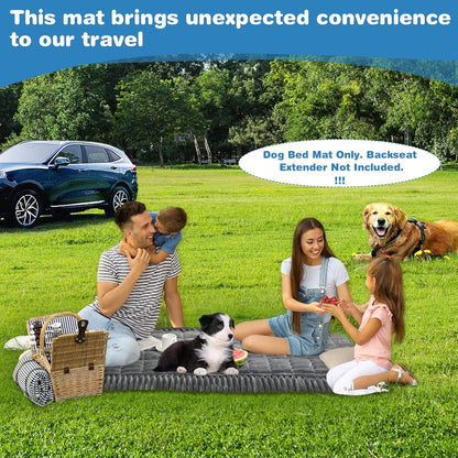 VClife Dog Bed for Car Backseat Anti Slip Pet Travel Bed, Soft Furry Cat Pet Bed Mat Washable Seat
