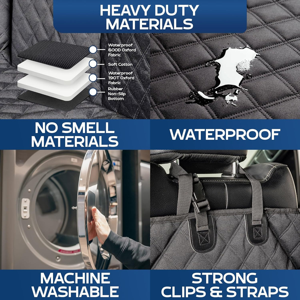 XL Floor Cover with Door Protection, 2025 Black – As Seen on Shark Tank – Fits Full‑Size Crew Cab