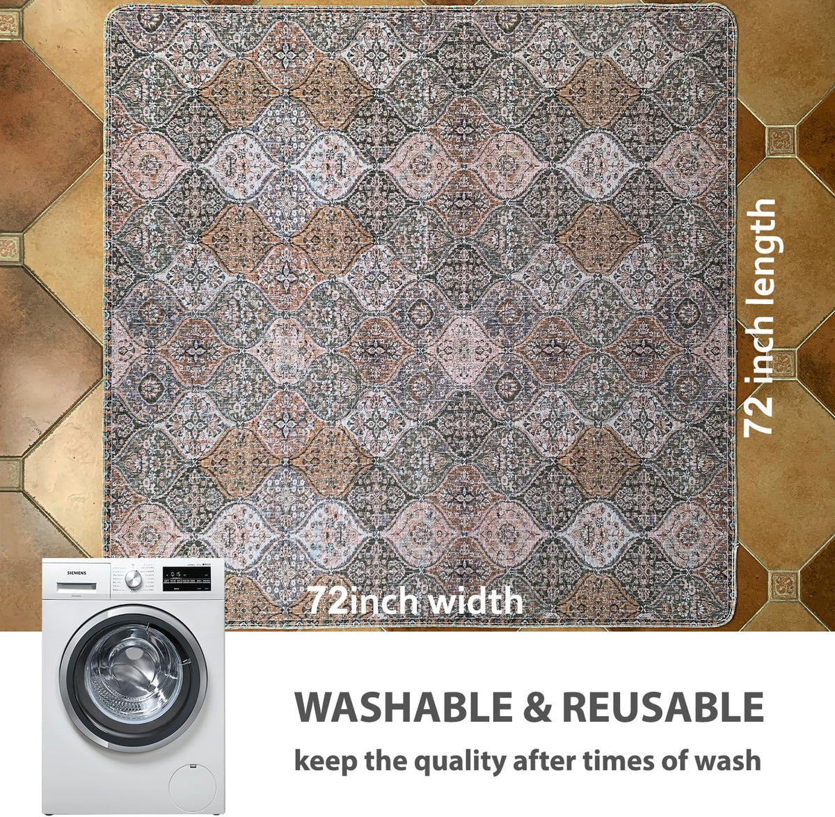 nunubaby Washable Pee Pads for Dogs, Stylish, Non-Slip and Leak-Proof Pee Pads. Reusable Potty Pads
