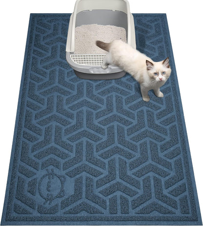 UPSKY Cat Litter Mat, Litter Trapping Mat Soft on Kitty Paws, Large Litter Box Mat 35" x 24"