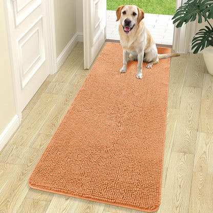 OLANLY Dog Door Mat for Muddy Paws 70x24, Absorbs Moisture and Dirt, Absorbent Non-Slip Washable