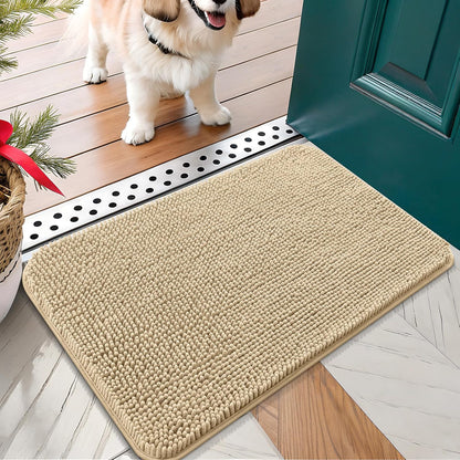 OLANLY Dog Door Mat for Muddy Paws 30x17, Absorbs Moisture and Dirt, Absorbent Non-Slip Washable