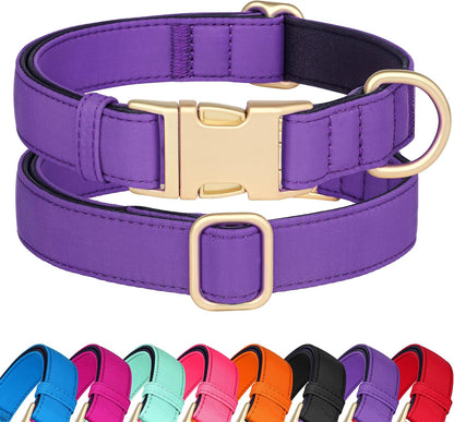 Didog Soft Padded Dog Collar for Large Dogs, Colorful and Durable Pet Collar with Quick Release