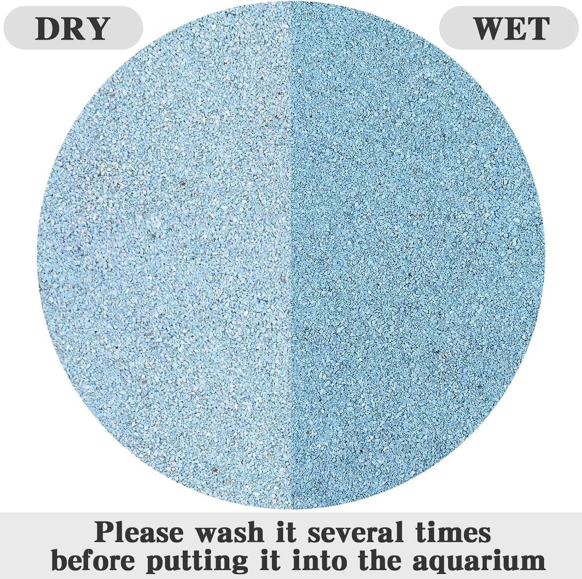 5 lbs Blue Sand, 0.4-0.8 mm Decorative Sand for Aquarium, Fish Tank, Succulents, Candle, Vase