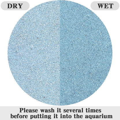 5 lbs Blue Sand, 0.4-0.8 mm Decorative Sand for Aquarium, Fish Tank, Succulents, Candle, Vase