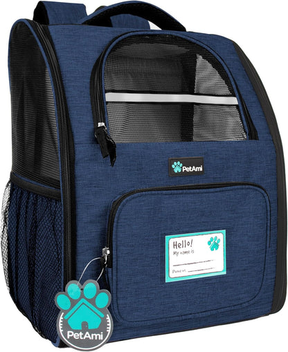 PetAmi Dog Backpack Carrier for Small Large Cat, Pet, Puppy, Ventilated Pet Hiking Backpack Travel
