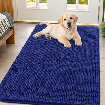 Smiry Dog Door Mat for Muddy Paws 47x32, Absorbs Moisture and Dirt Doormat, Non-Slip Washable Quick
