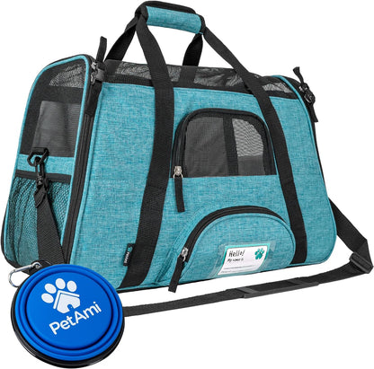 PetAmi Airline Approved Pet Carrier for Cat, Soft Sided Dog Carrier for Small Dog, Cat Travel