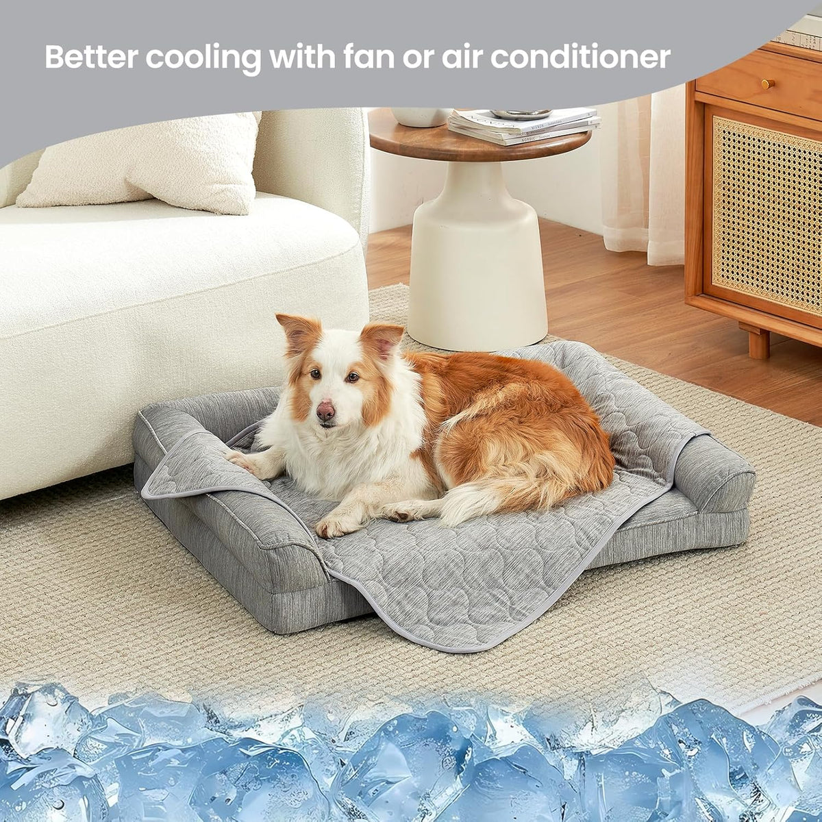 Cozy Bliss Leakproof Cooling Blanket for Small Dogs, Q-Max>0.4, Durable & Washable Dog Cooling Mat