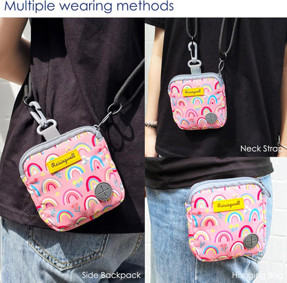 Dog Treat Pouch for Pet Walking and Training with Clicker Poop Bags Small Fanny Zipper Pack Holder