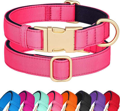 Didog Soft Padded Dog Collars for Medium Dogs, Colorful and Durable Dog Collar with Quick Release