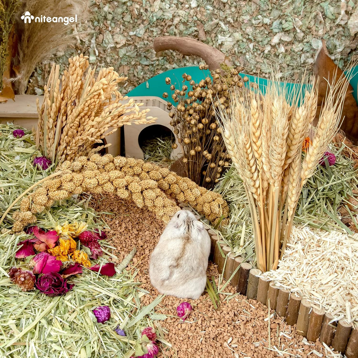 Niteangel Natural & Soft Hamster Bedding Mate Small Animal Habitat Decor for Syrian Dwarf Hamsters