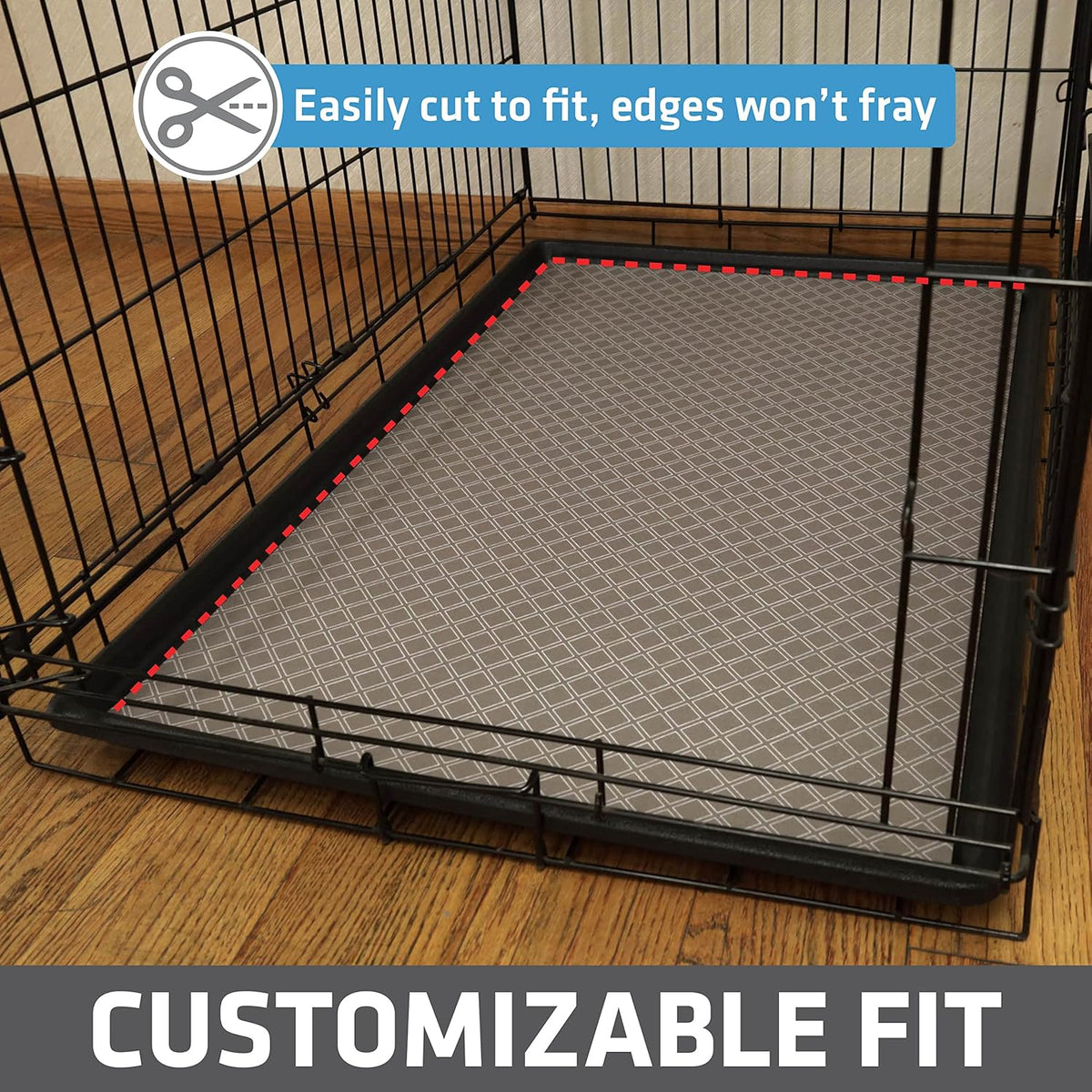 Drymate Dog Crate Mat Liner, Absorbs Urine, Waterproof, Non-Slip, Washable Puppy Pee Pad for Kennel