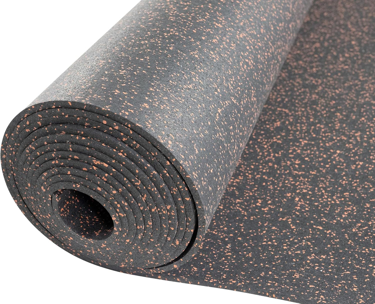 Genaflex Rubber Gym Floor Mat - 8mm Thick - Heavy Duty Commercial Protective Gym Flooring Roll (10%