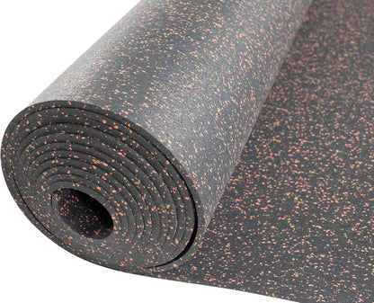 Genaflex Rubber Gym Floor Mat - 8mm Thick - Heavy Duty Commercial Protective Gym Flooring Roll (10%