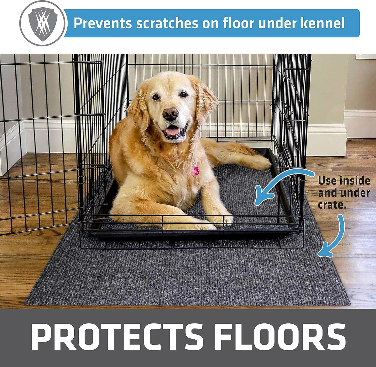 Drymate Premium Dog Crate Mat Liner, Absorbent, Waterproof, Non-Slip, Washable Puppy Pee Pad for