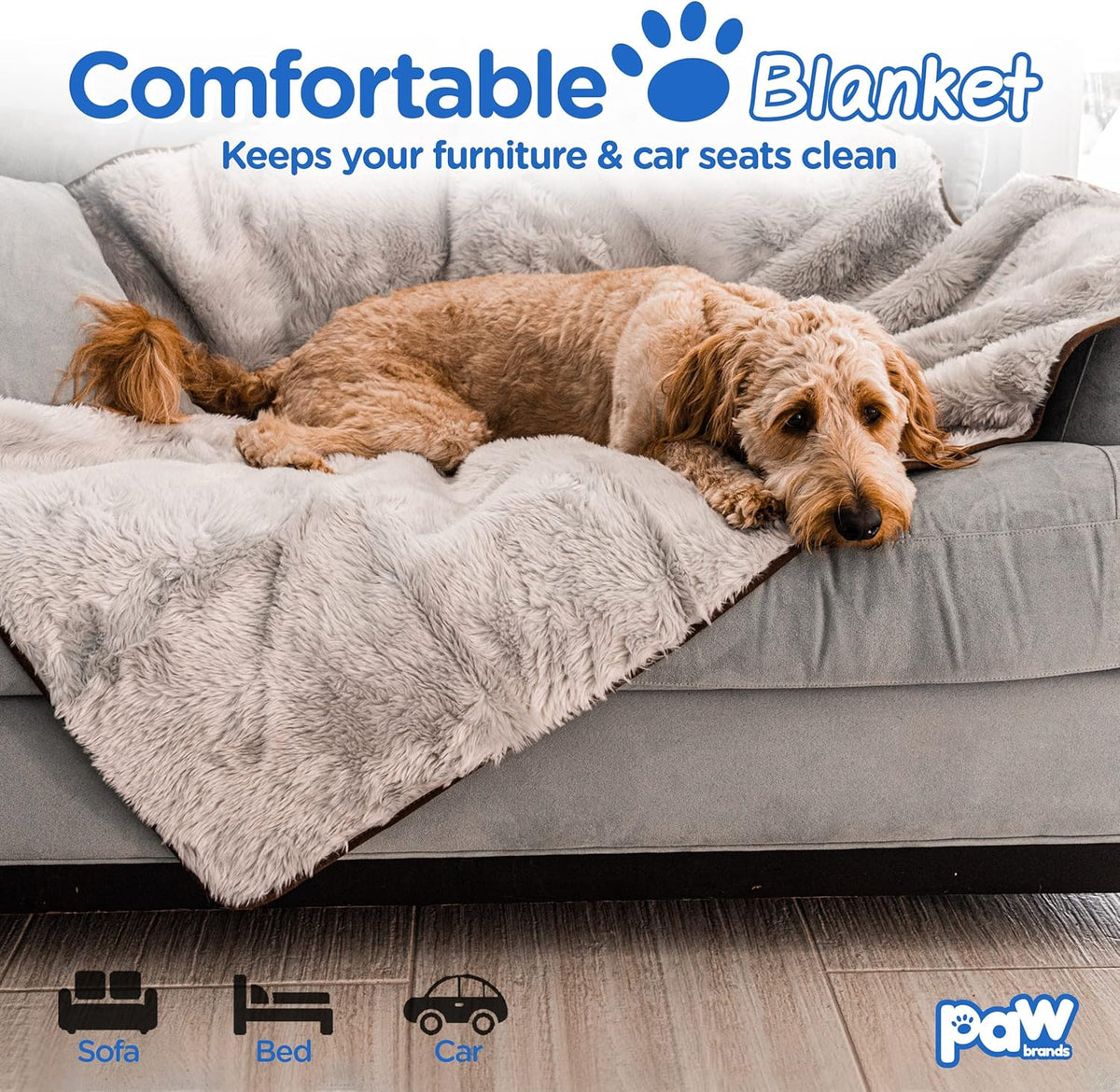 PupProtector Waterproof Throw Blanket for Dogs and Cats, Pet Blanket Cover for Couches, Sofas