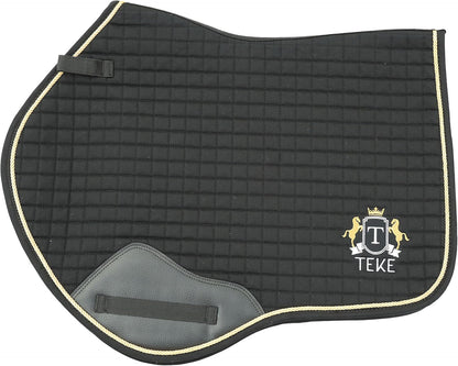 T TEKE Close Contact Saddle Pads,100% Cotton English Saddle Pads for Horses with Moisture-Wicking