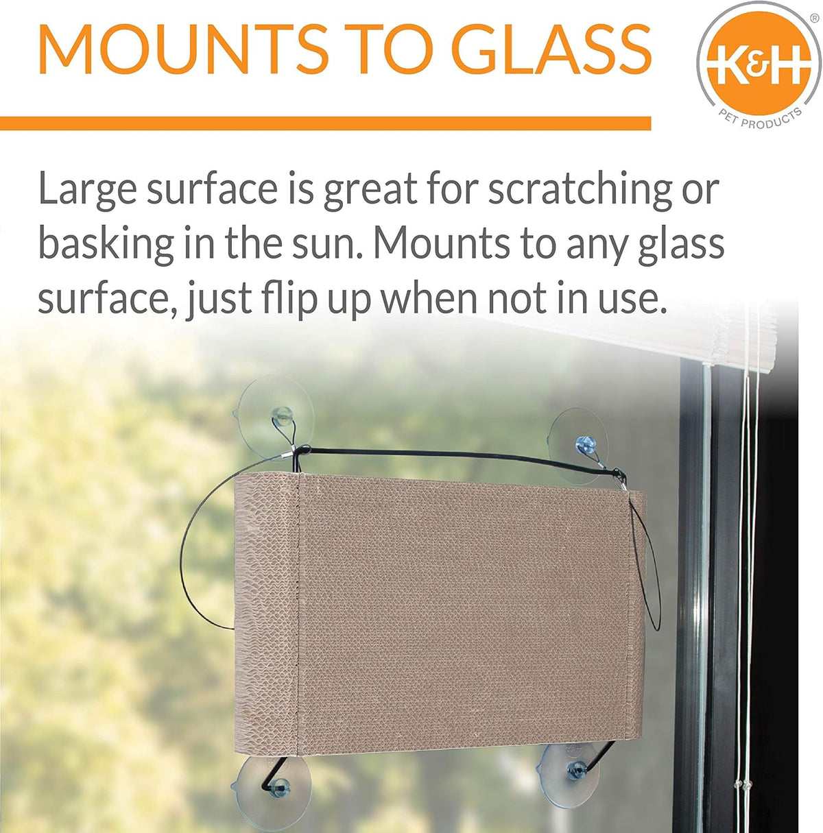 K&H Pet Products EZ Mount Cat Window Perch Kitty Sill Scratcher Cradle, Sturdy Window Perch for