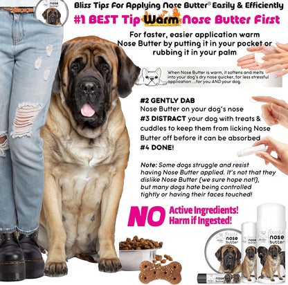 The Blissful Dog Mastiff Nose Butter, Versatile Dog Nose Balm for Dry Nose, Handcrafted Nose