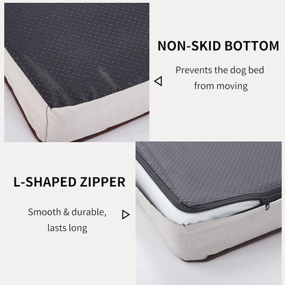 Orthopedic Memory Foam Dog Bed, Cooling Dog Beds for Extra Large Dogs -Waterproof Pet Bed for Crate