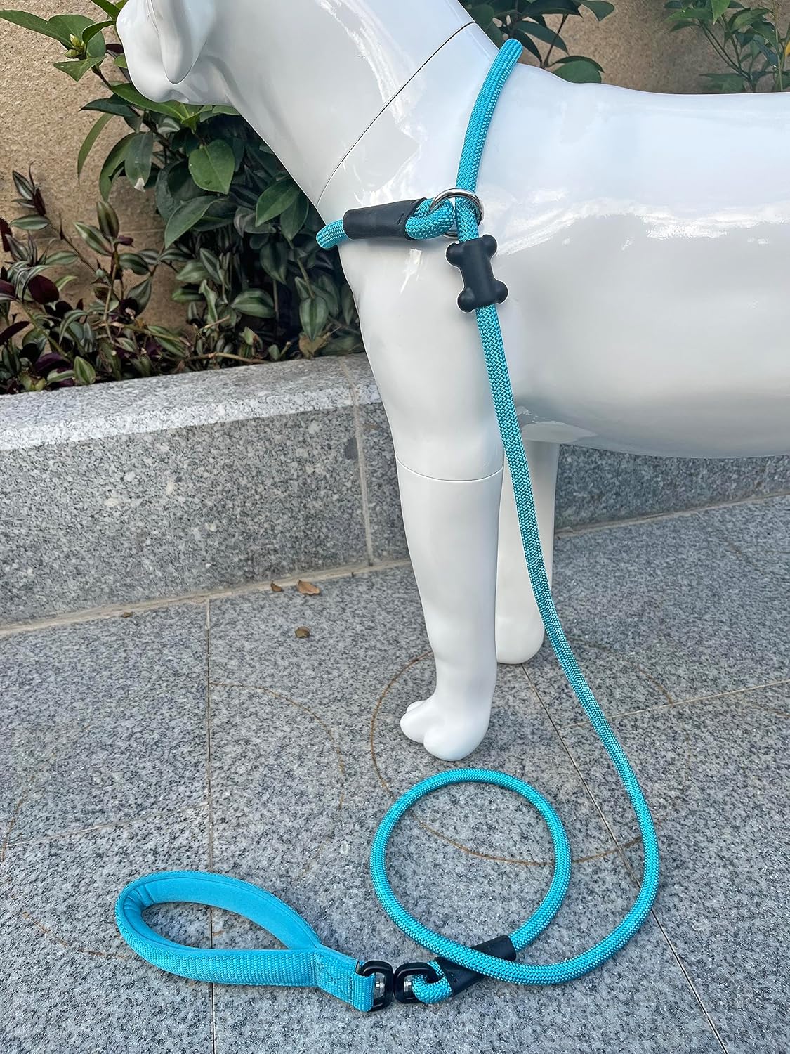 Slip Lead Dog Leash，Strong Nylon Rope Leash and Padded Handle,No Pull Outdoor Walking Training Lead